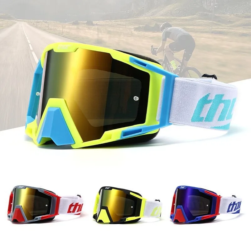 

Motorcycle Goggles, Windproof Dustproof Anti-Fog, UV400 Protection for Riding Skiing, Safety Glasses Men Women