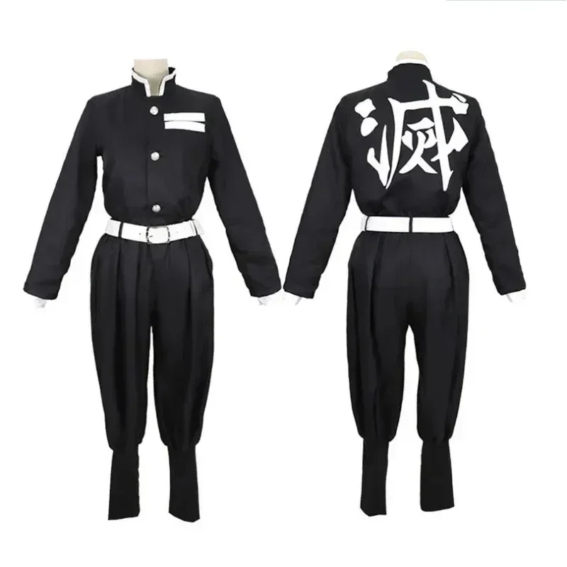 Anime kimetsu não yaiba tomioka giyuu cosplay acessórios traje terno uniformes trajes peruca criança adulto festa presente