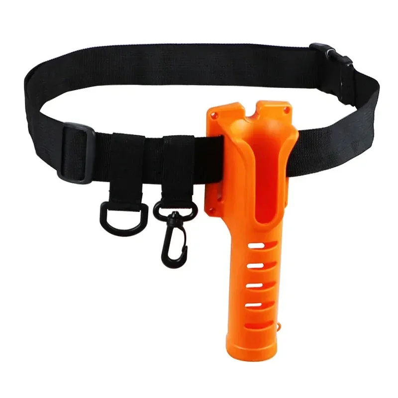 Adjustable Plastic Waist Fishing Rod Holder Fishing Rod Pole Inserter Portable Belt Rod Holder Fishing Gear Tackles Accessories