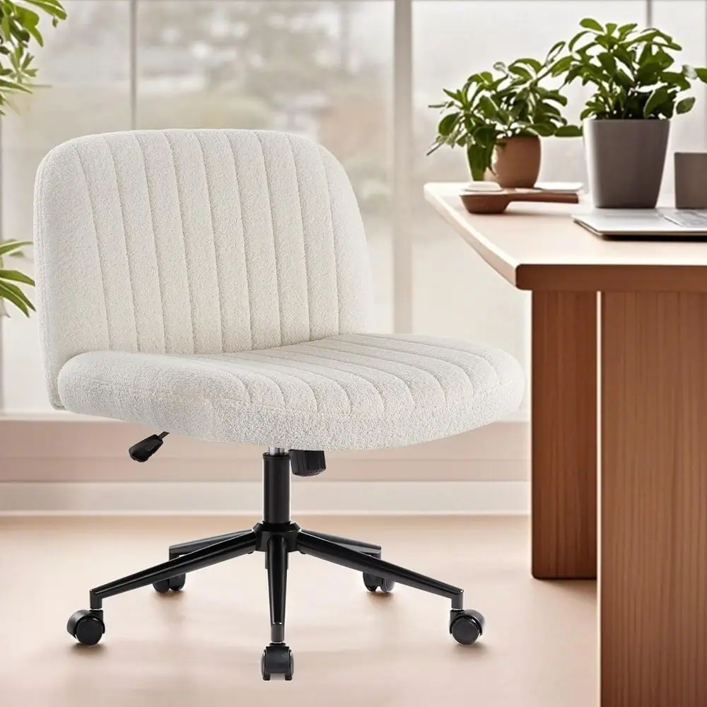 

Criss Chair Legged Oice Chair with Wheels ArmlWide Seat Desk Chairs Height Adjustable Computer Task Chairs Swivel Vanity Chair o