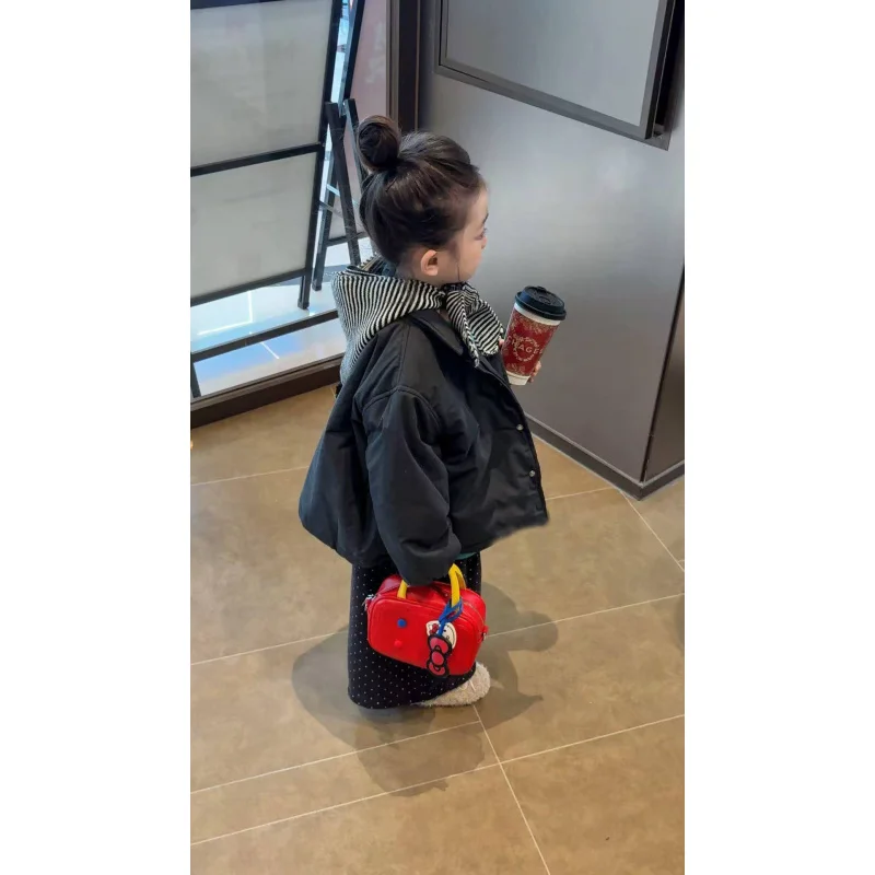 Boys and Girls Outfit2025New Stylish Autumn Winter Jacket for Children Baby Letter Sweatshirt Polka Dot Casual Sweatpants