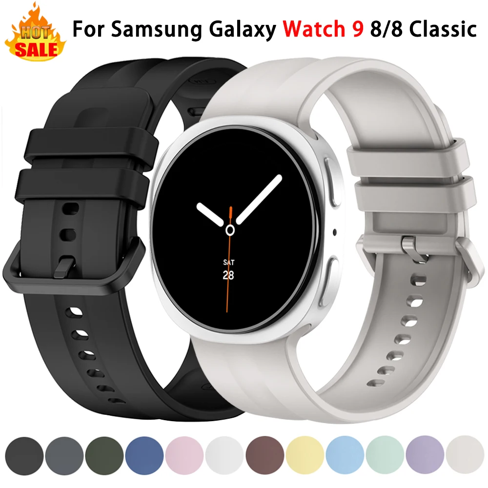 No Gaps Silicone band For Samsung Galaxy Watch 9 8 40mm 44mm Official  Sports Bracelet Galaxy Watch 8 Classic 46mm Wrist Straps