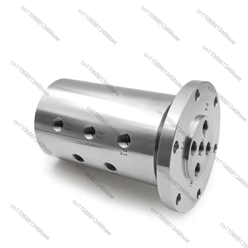 Flange double channel slitter winder cylinder high pressure multi-channel thread connection universal rotary joint