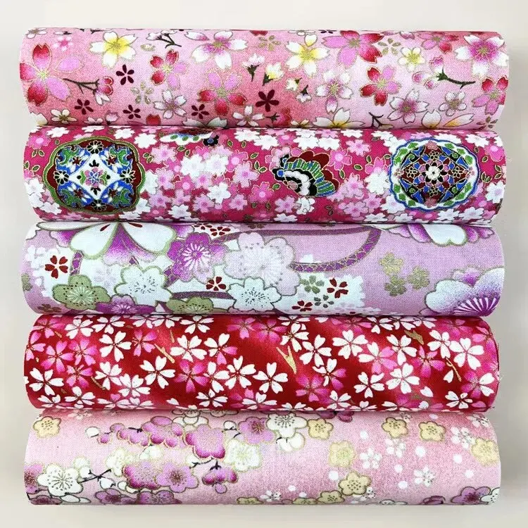 5 stuks katoenen stof, bedrukte stof, handgemaakte poppenkleertjesstof, jurkstof, voor doe-het-zelf naaien scrapbooking quilten ambacht