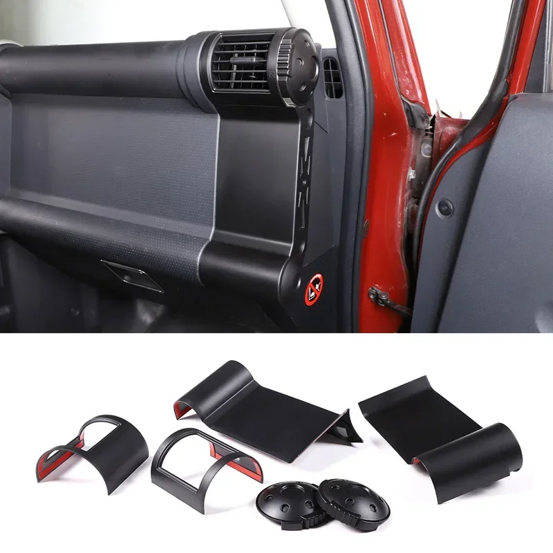 ABS Matte Black Car kit Accessories For Toyota FJ Cruiser 2007-2021 Car Central Control Dashboard Gear Decoration Frame Sticker