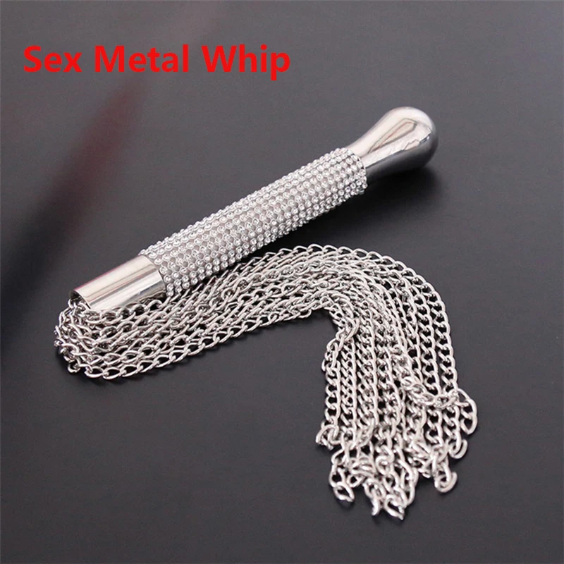 Bdsm Metal Chains Whip Flogger Ass Spanking Bondage Sex Toys For Couples Fetish Women And Men 2 Type Heavy Whip Adult Games