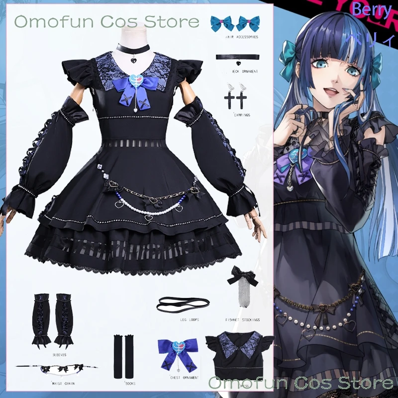 

Berry Ichigo Cos Shikano Megami Cosplay Costume Dress Game 2025 Halloween Adult Women Roleplay Clothing Expo Clothes Game Gown