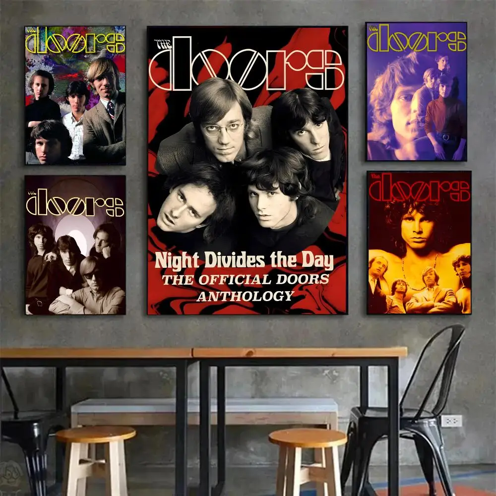 Legendary Rock Band T-The Doors Poster Painting Wall Art Mural for Living Room Home Decor and Gifts
