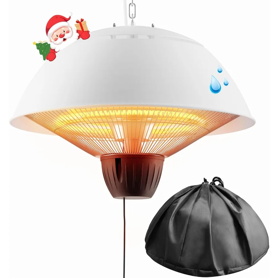 

Electric Outdoor Heater 1500W Hanging Ceiling Mounted Infrared Patio Heater for Outdoor Use Waterproof Electric Heater for Porc