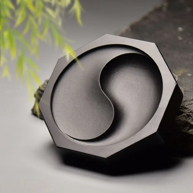 Calligraphy Grinding Inkslab Chinese Ink Stone for brush Writing Painting Water Ripple Ink Tray for Beginner Stationery Supplies