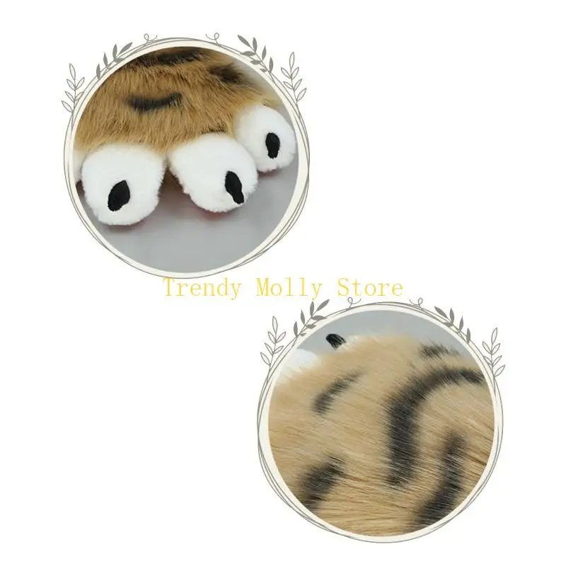 

N5KB Women Winter Plush Gloves with Paw Cold Weather Accessories