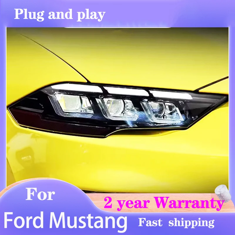 

Car Styling for Mustang Headlight 2017-2022 Mustang Head Light DRL Turn Signal High Beam Projector Lens