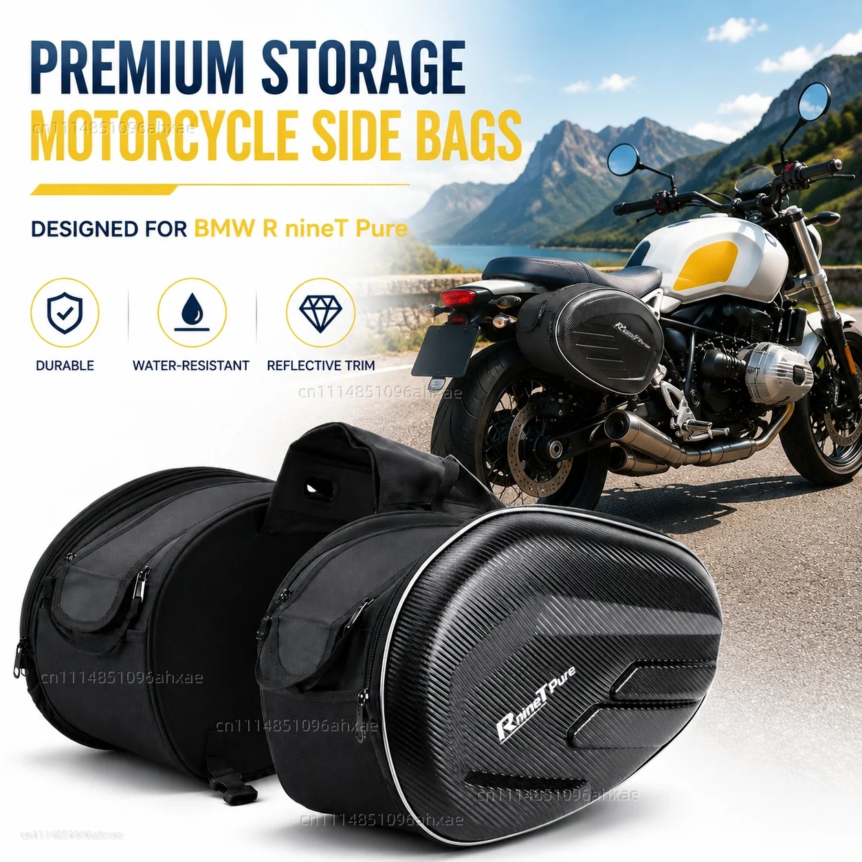 For BMW R nineT Pure 2016-2026 2PCS Motorcycle Pannier Bags Luggage Saddle Bags Side Storage Fork Travel Pouch Box Motorcycle