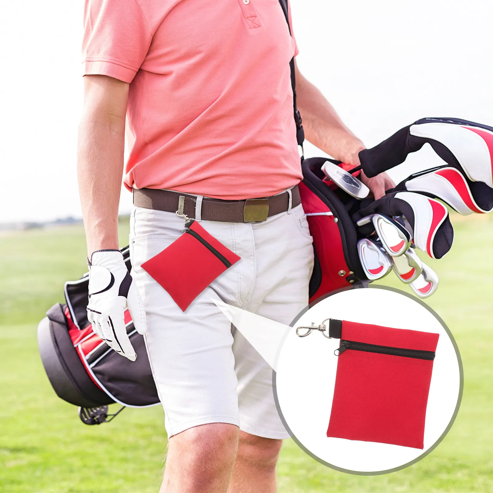 

Golfs Ball Bag Waist Pack Simple Shape Convenient Golfs Ball Storage Holder for Golfing Practice Waist Pack Golfing Bag