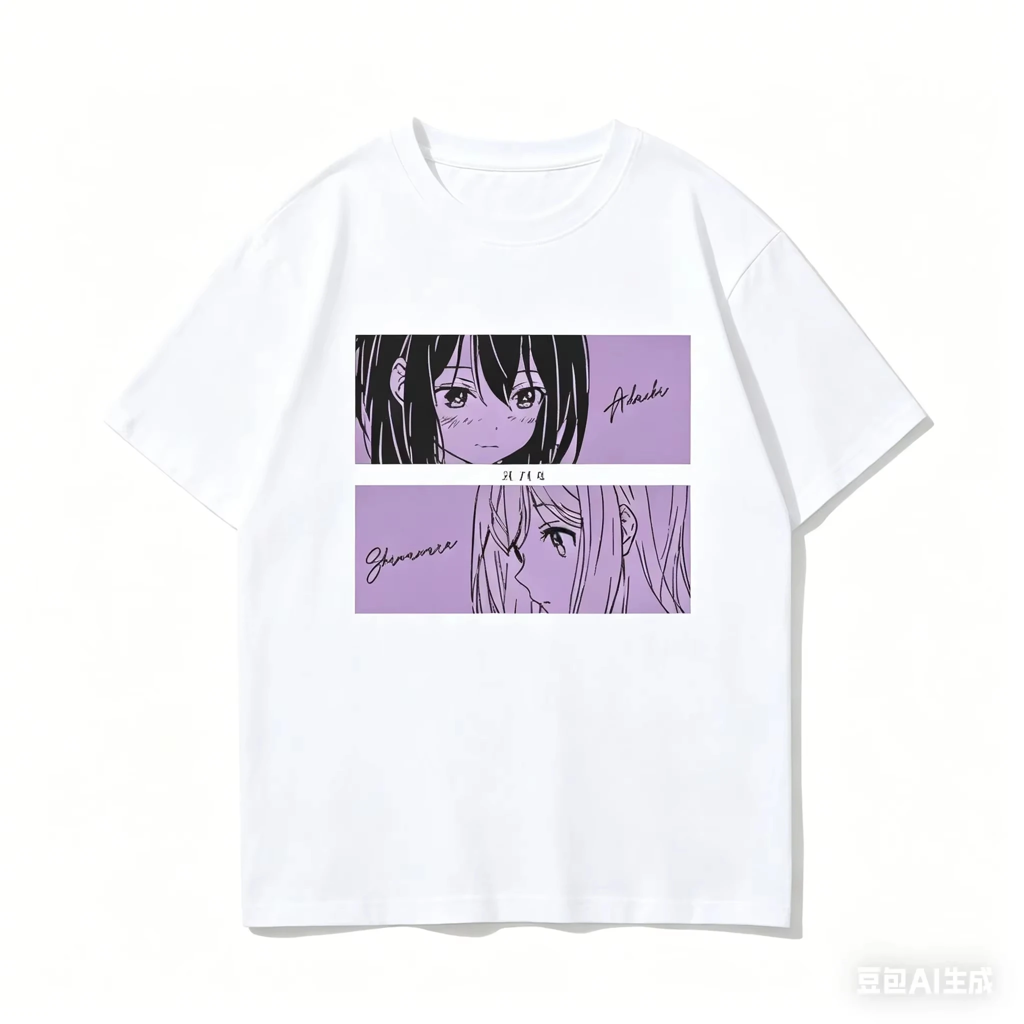 Unisex New Anime T-Shirt Adachi and Shimamura, All Seasons Personalized Clothing, Oversized Graphic Women And Men T-Shirt