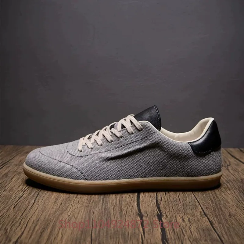New Arrival White Canvas Shoes Men's splice Casual lightweight breathable premium retro training Shoes Male Flats Oxfords