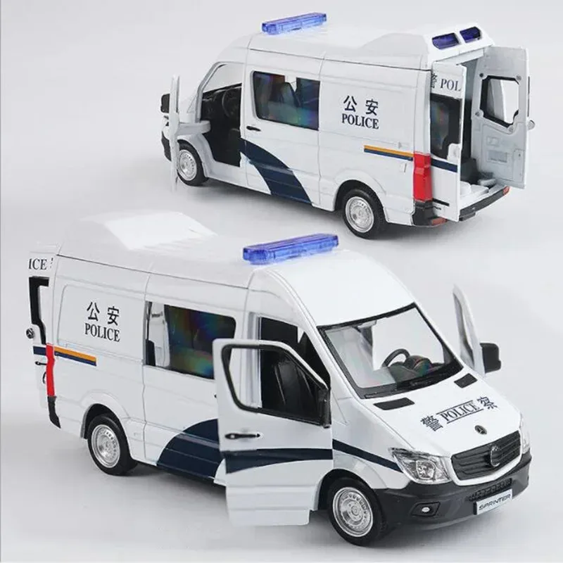 ﻿ 15CM G1 Scale Car Metal Alloy Commerical Vehicle Ambulance Pull Back Diecasts Truck Model Toys F Children Collection