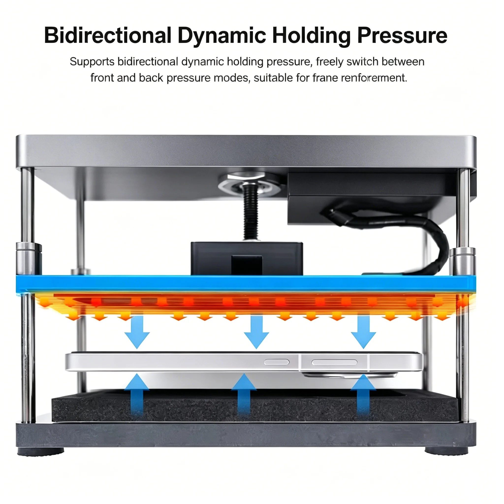 RELIFE LS5 SE heating pressure table, camera hollow design for reinforcing the laminated frame of mobile phone screens tools