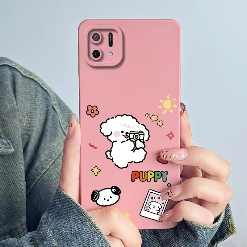 For OPPO A16K A16e Phone CPH2349 CPH2421 Case Cover Soft Silicone Sweet Painted Shell Cartoon Funda Lovely Printed Casing Coque