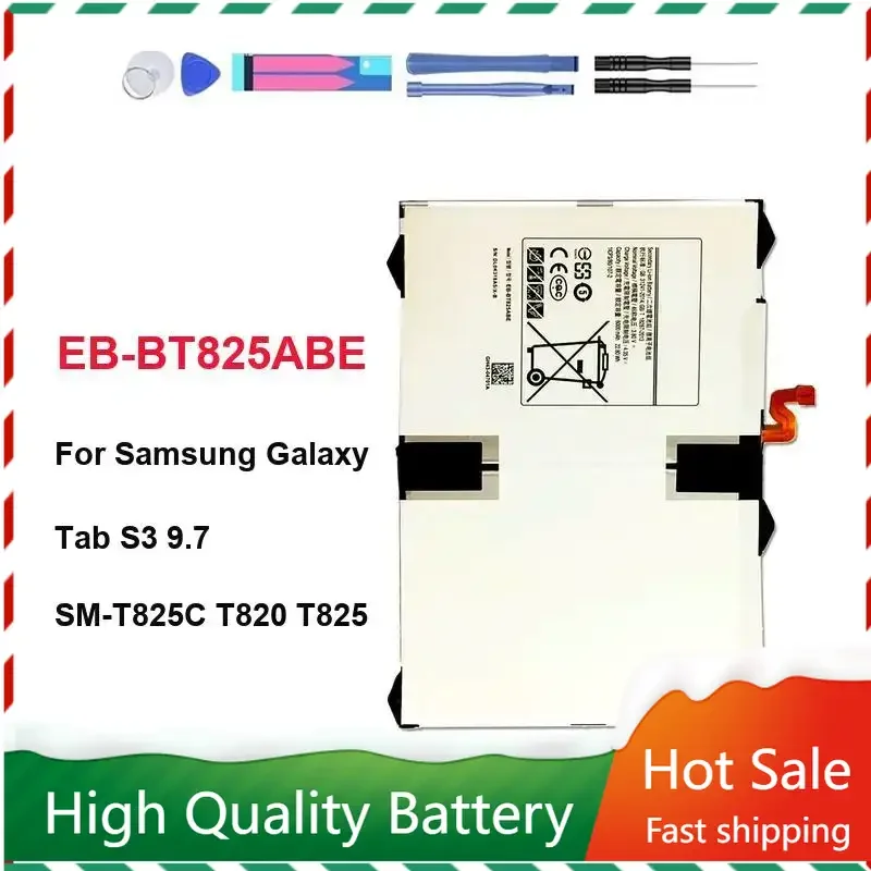 

Аккумулятор для планшета Samsung Galaxy Tab S3 9,7 SM-T820 SM-T825 SM T820 T825 EB-BT825ABE 6000 мАч Портативные аккумуляторы Гарантия NO