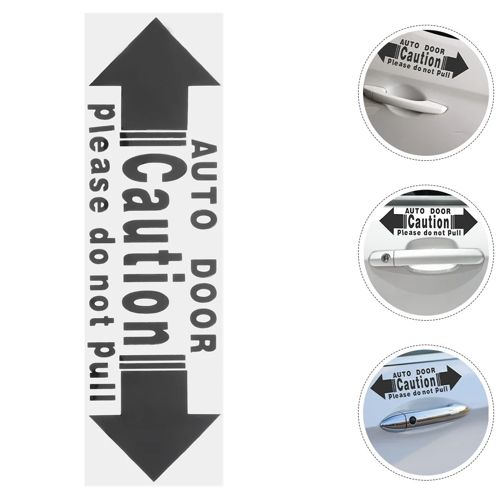 

4pcs Car Door Sticker Durable High Visibility Warning Decal Self Adhesive Safety Sign For Vehicle Sliding Glass Door Use