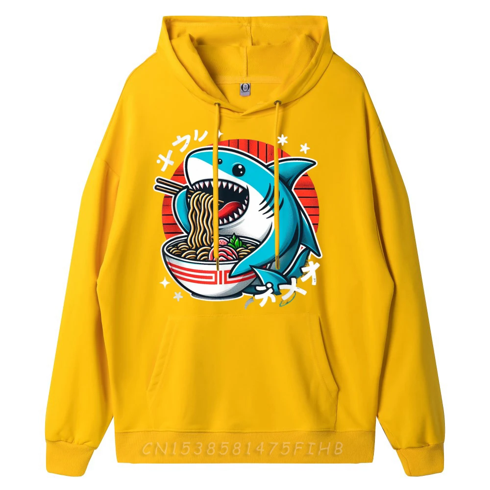 Shark Eating Ramen Kawaii Neko Japanese Noodles Funny Hoodie Luxury Designer Tops & Tees Classic