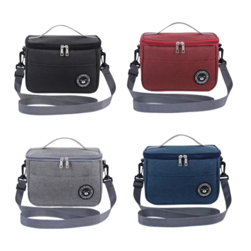 Insulated Lunch Box Men Women Travel Portable Camping Picnic Bag Cold Food Cooler Thermal Bag Kids Insulated Case with Strap 1PC