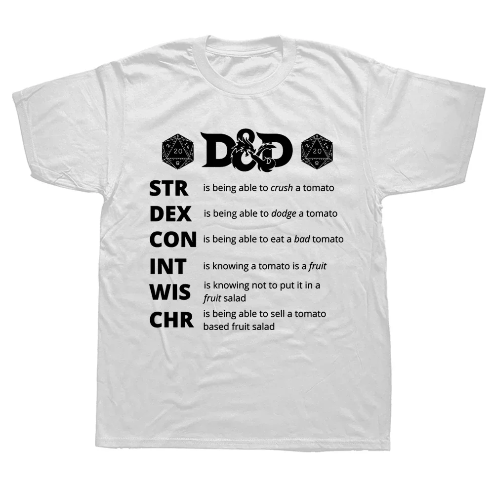 Funny Hip Hop DND Game Streetwear Dungeon Dragon T Shirt Tops Tees Dnd Dragon Dice Rpg T-Shirt Men Clothing Hombre Camiseta