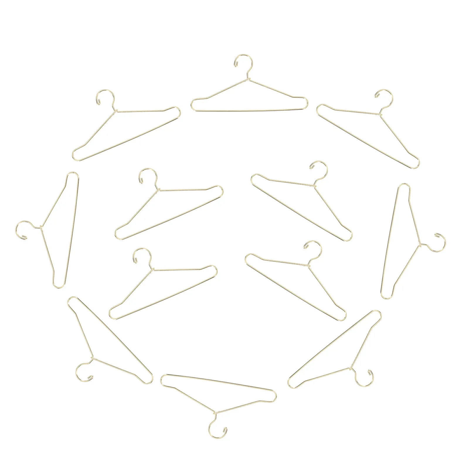 

25Pcs Mini Metal Clothes Hangers for Dollhouse Dress Organizer Sturdy Dolly House Supply Playroom Nursery Kindergarten Decor