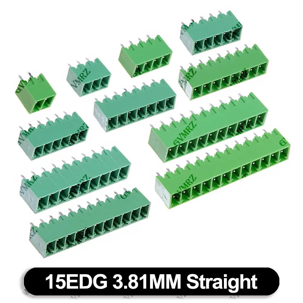 5PCS 2P 3P KF15EDG 3.81mm PCB Seal Screw Terminal Block 2-12Pin Male Plug Female Socket Pin Header Wire Connector 15EDG 3.81 4P
