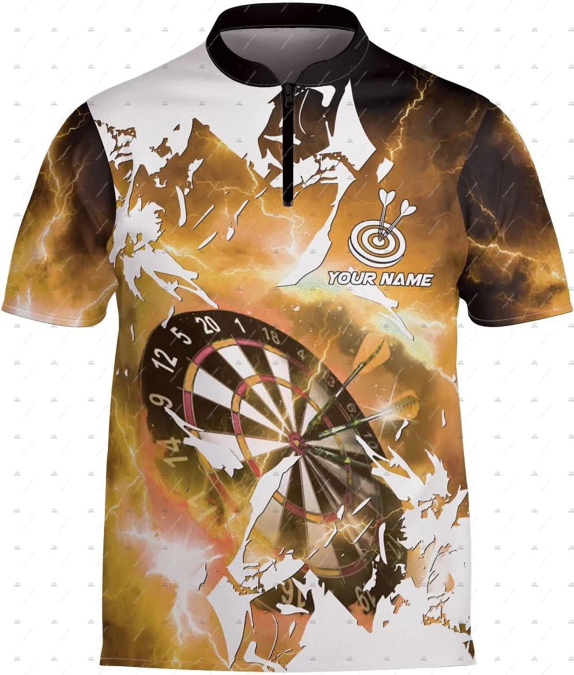 

Custom Name Mesh Breathable Darts Skull Flame Graffiti Vintage 3DPrint Harajuku Summer Short Sleeve Zipper Polo Jersey Shirts A7