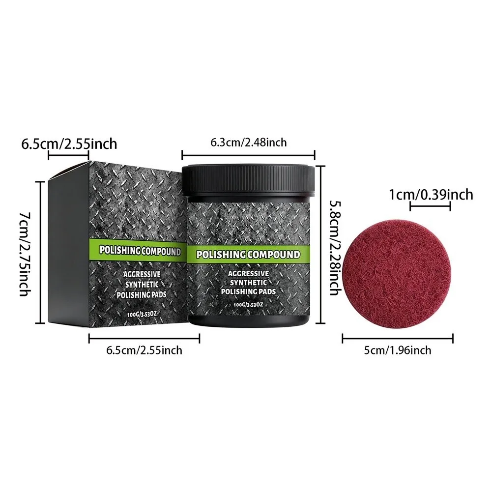 Multi-Material Scratch Remover Polish with Synthetic Pads for Metal Stone Plastic and Ceramic Restores Original Luster