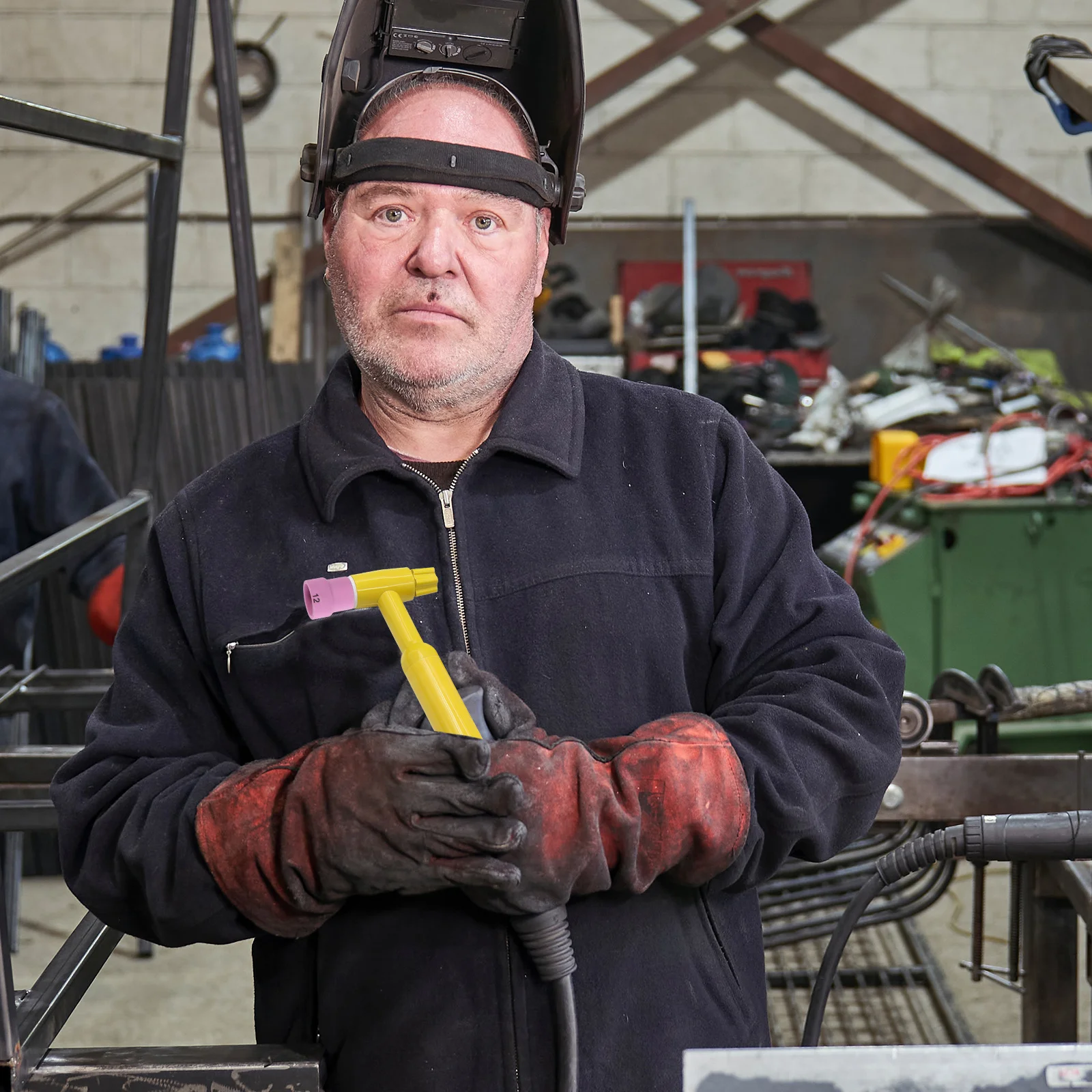 

2Pcs Ceramic Welding Torch Cup Compatible Guns Easy to Replace and Clean Tig Cups Welding Lens Cup