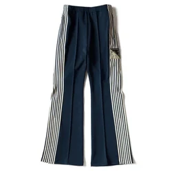 22aw Kapital Hirata Japan Style Tricolor Polyester Side Zipper Vertical Stripe Elastic Casual Pants Popular Loose Trousers