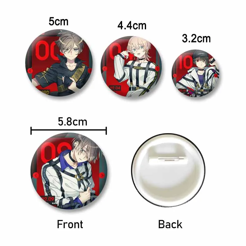 Cartoon Anime Milgram Round Brooch Tinplate Cartoon Figure Coin Badge Pins Backpack Hat Clothes Jewelry Accessories Friend Gifts