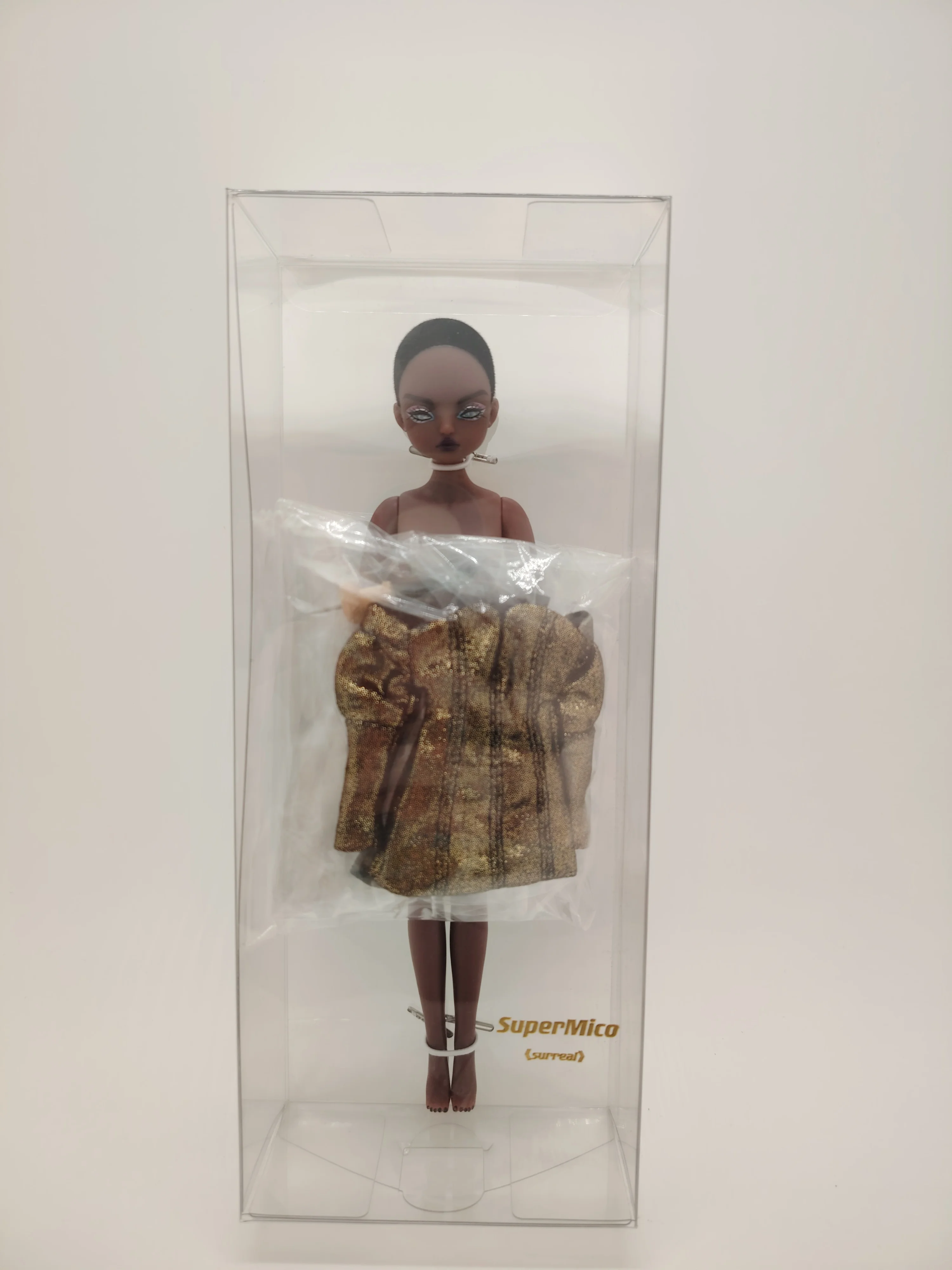 

Модная коллекционная кукла SuperMico Girl в масштабе 1/6 с черными волосами и комплектом одежды