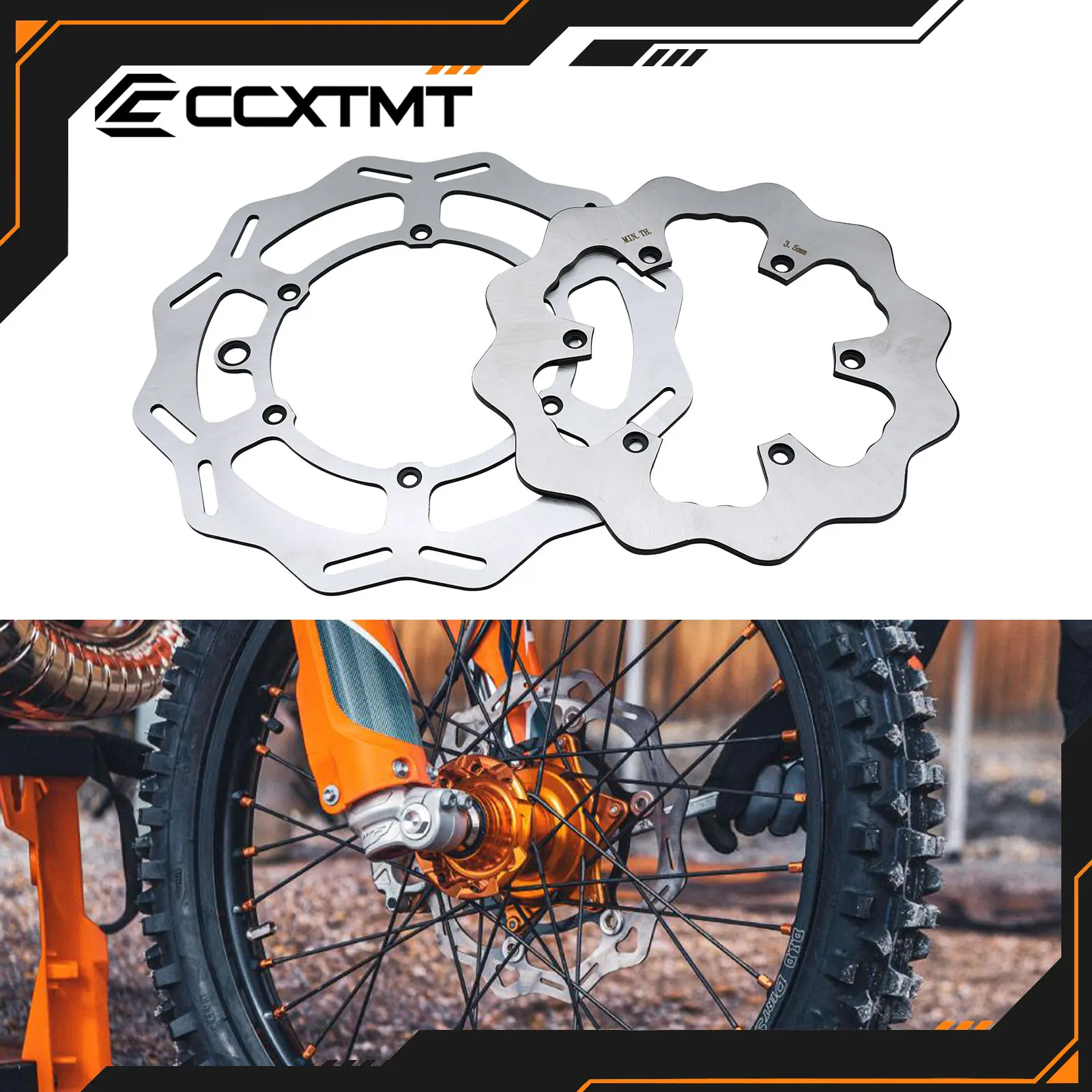 For KTM SX SXF EXC EXCF XC XCF XCW 125-500 1994-2021 2022 2023 Universal Motorcycle 260MM 220MM Front Rear Brake Disc Rotor Set
