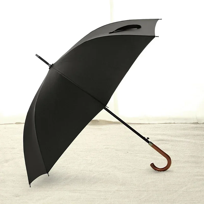 Large Walking Stick Umbrella Business Long Handle Luxury Vintage Strong Windproof Umbrella Photography Men Sombrilla Rain Gear