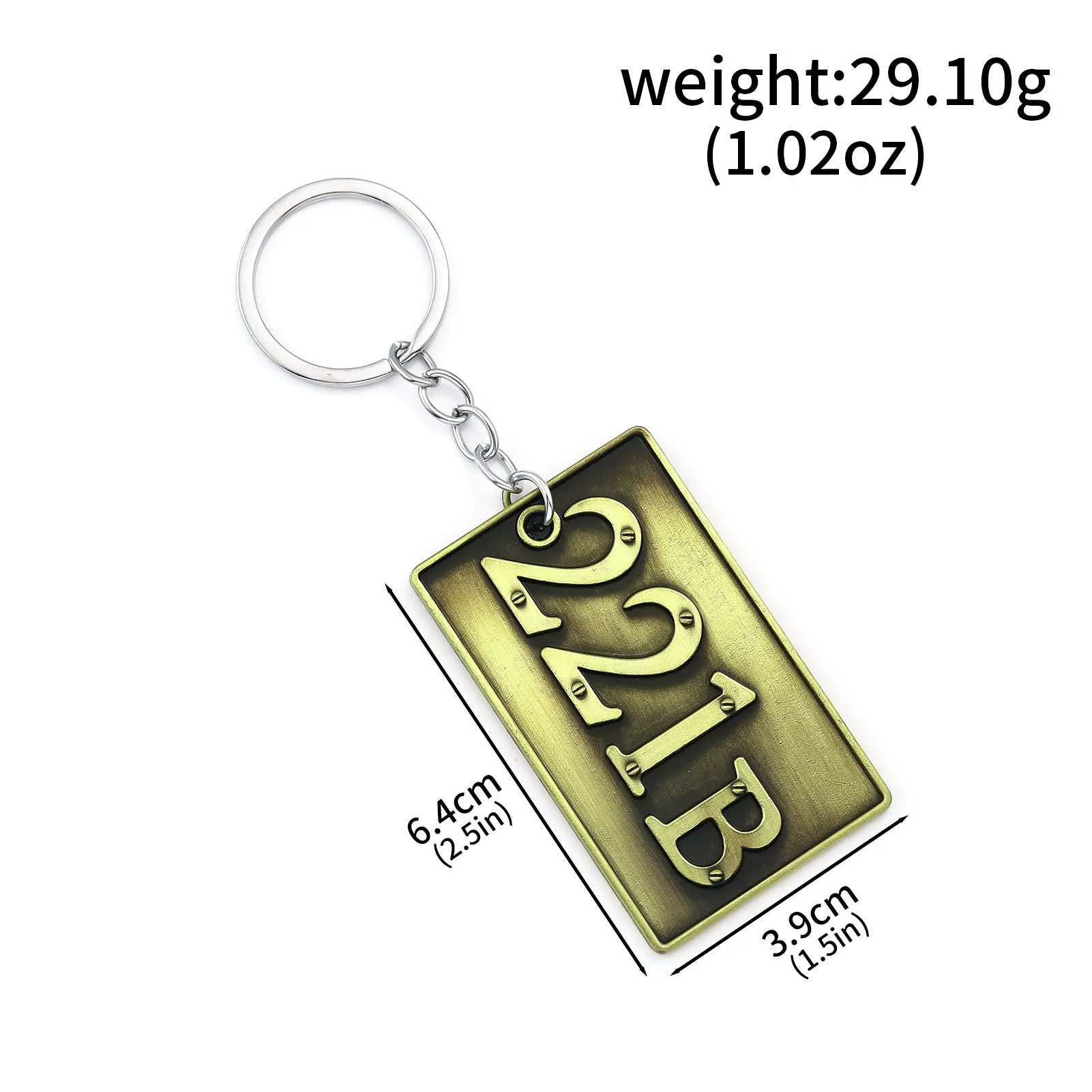 keychain sherlock House Number 221B Nameplate Pendant Key Chain for Women Men Keyring Jewelry