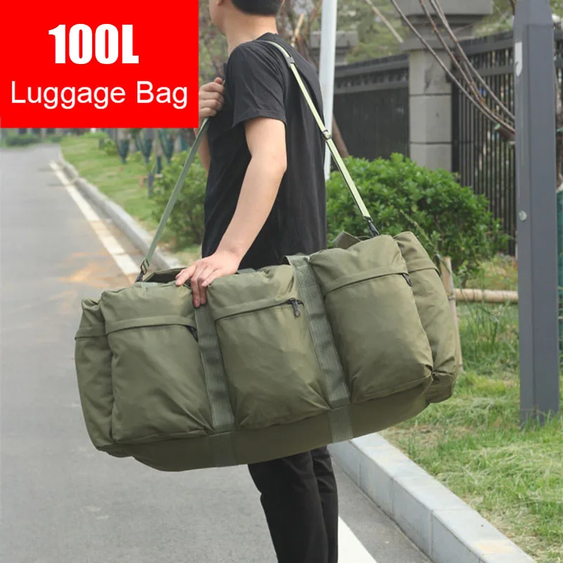 100L Large Capacity Camping Bag Men Outdoor Backpack Nylon Waterproof Travel Bag Super Tent Storage Handbag