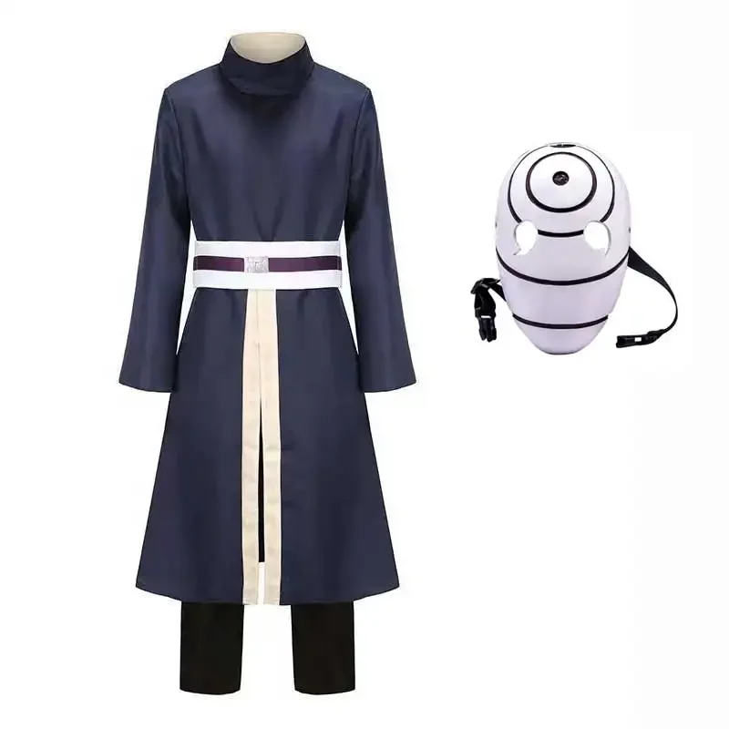 Costume de Cosplay de Migrant Uchiha Obito Shippuden pour Homme, Uniforme de ixd'Halloween Imbibé de Masque