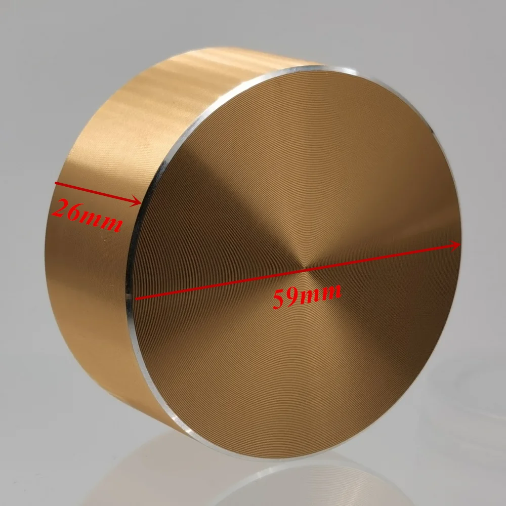 1Pcs 59X26mm 6mm D-axis Shaft High-end Aluminum Alloy Rotary Electronic Control Potentiometer Knob Volume Control Knob 59*26mm
