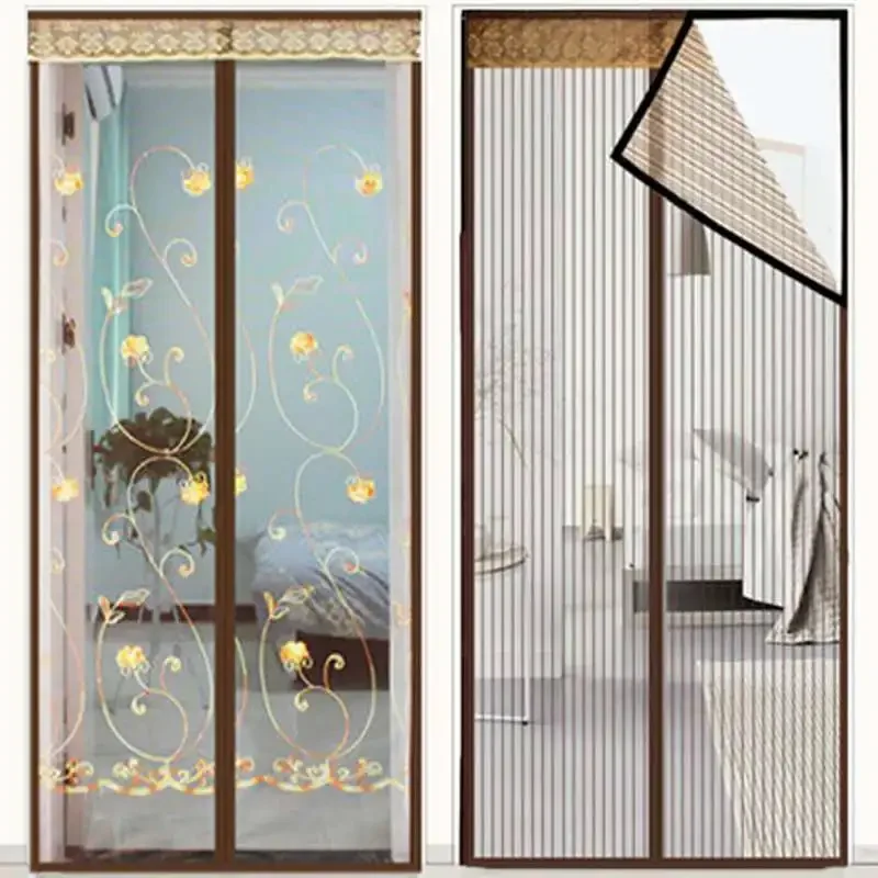 Luxury Mosquito Door Net  For Bedroom Living Room Hands Free Magnetic Screen Door Summer Door Curtain To Keep Bug Out