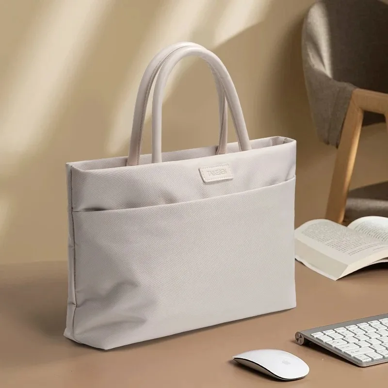 Lightweight Waterproof Large Capacity Ladies Laptop Handbag Simple Urban Style Office Bag for 16 Inch Notebook Computer