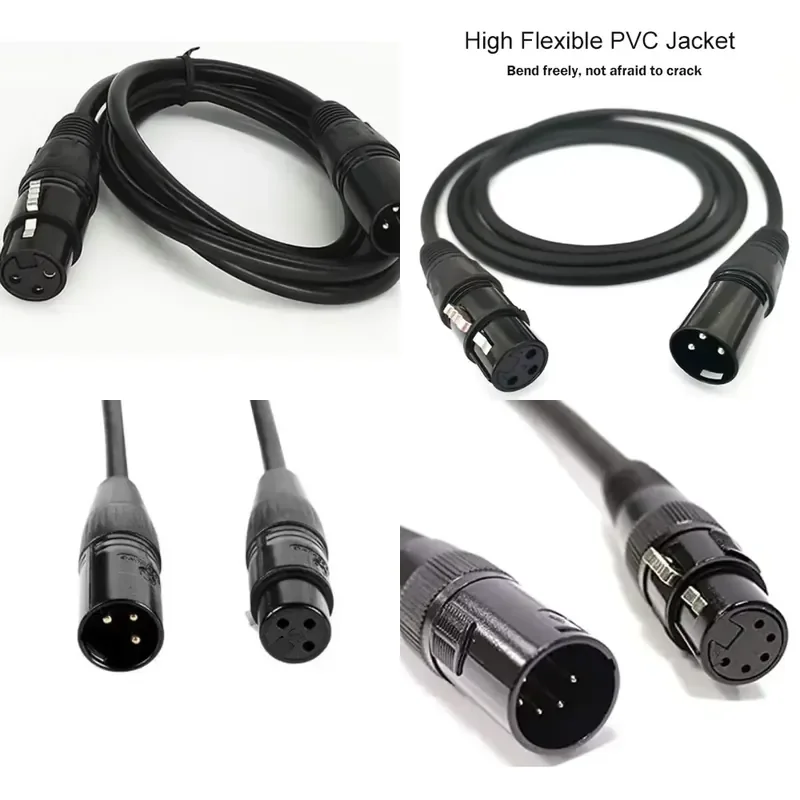 Xlr to Xlr Cable High Quality 5m 10m 20m 100m Audio Mic Cable Connector Profecional 3 Pin Male to Female Microphone Xlr