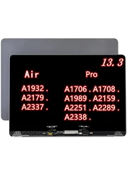 Reemplazo de pantalla LCD completa para MacBook Pro Air, A1932, A2179, A2337, A1706, A1708, A1989, A2289, A2251, A2159, A2338, nuevo