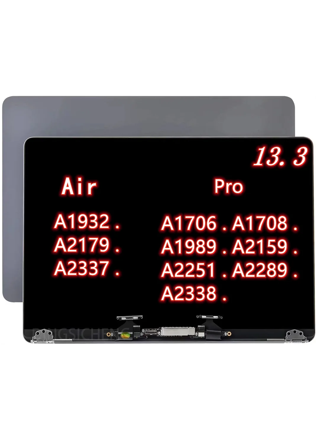 nova tela de substituicao 133 para macbook ar a2179 a1932 a2337 lcd completo tela led montagem superior completa 01