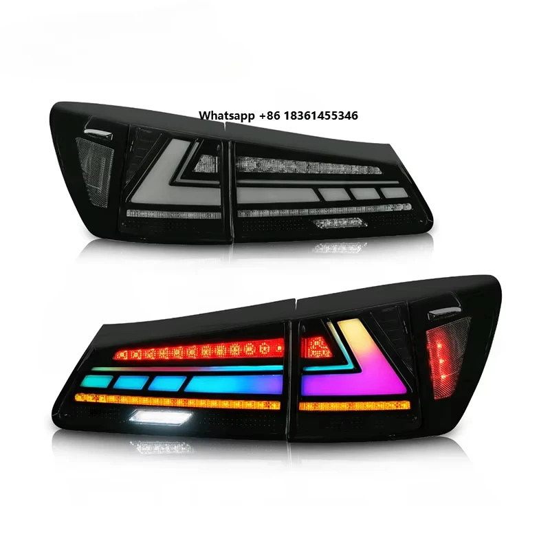 

Auto For IS250 RGB Style Taillights Assembly 2006-2012 Modified LED Rear Lights Daytime Running Lights Turn Signals