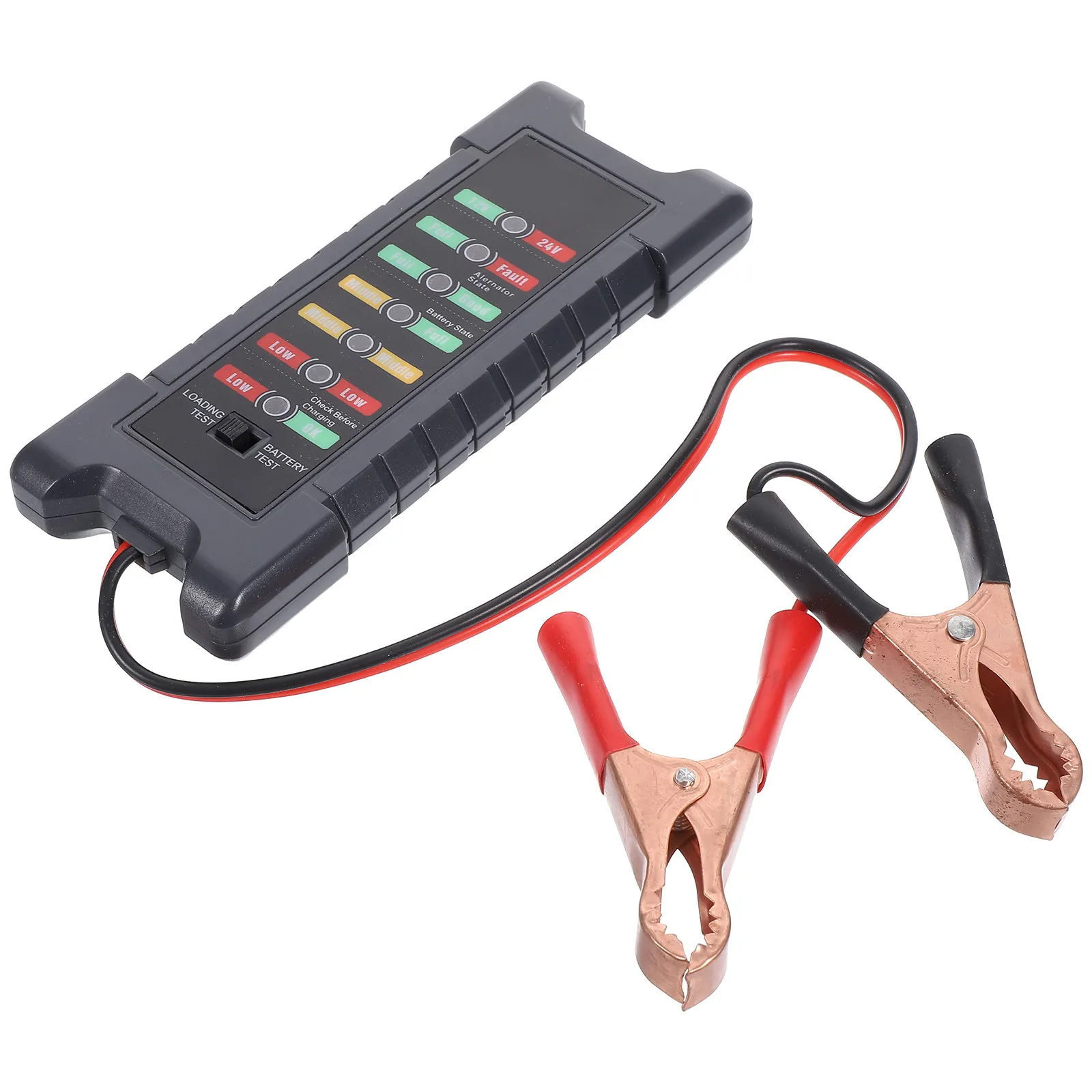 12V 24V Car Battery Tester Professional Digital Battery Diagnostic Tool Load Start Test Reverse Protection 9V-30V Range LED