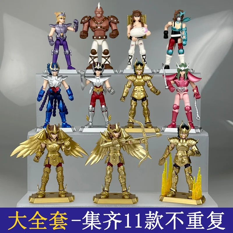 In Stock Blokees Saint Seiya Blind Box Galaxy Version 01 Aiolos Shura Ikki Shun Jabu Marin Assemly Model Gold Saint Statue Toys